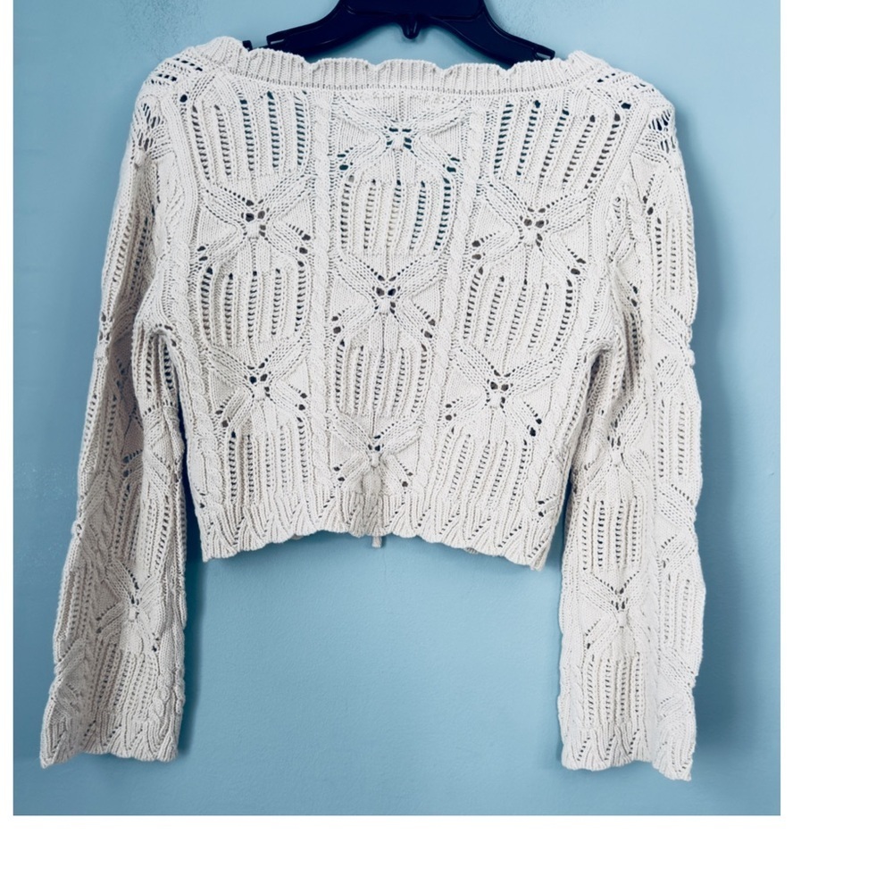 NWT Moon & Madison Cardigan Crochet Sweater Sz XS New 16” Length Bust 32”- 36” - Picture 4 of 4